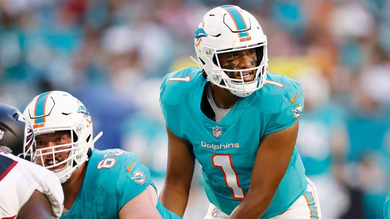 Dolphins' Tua talks practice INTs vs. Texans, offensive coming together