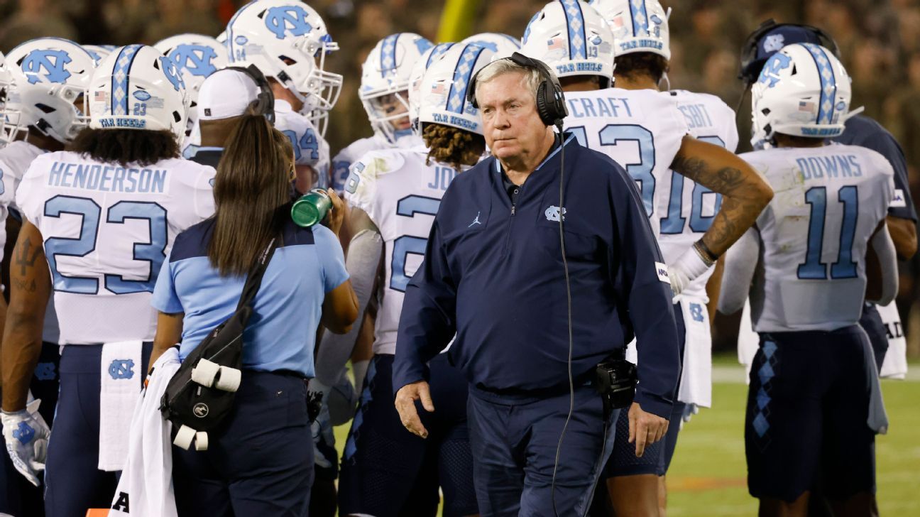 Mack Brown sums up preseason darling UNC after loss to Virginia Tech -- 'We were..