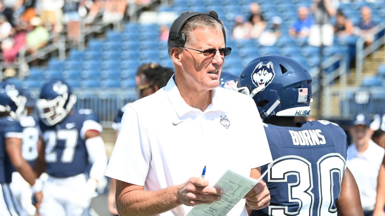 UConn football coach Randy Edsall announces retirement, effective at season's end, after loss to FCS Holy Cross