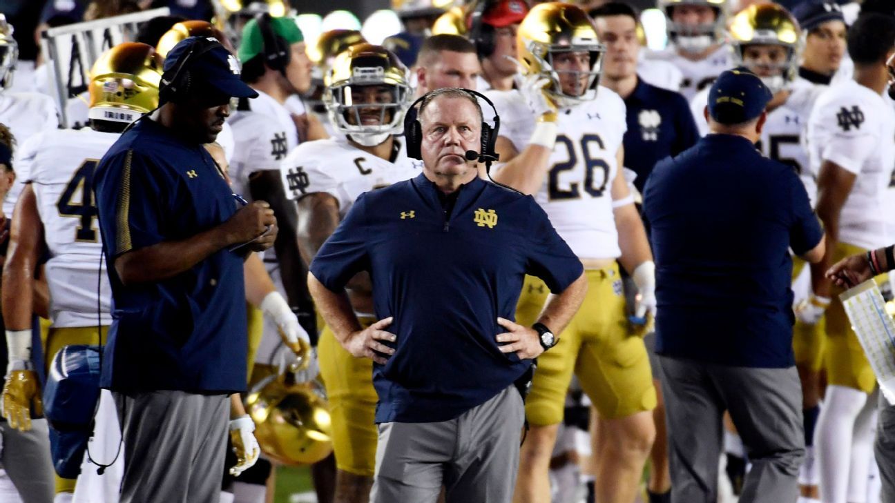 Notre Dame Fighting Irish coach Brian Kelly says he was joking when attempting to echo John McKay execution quote