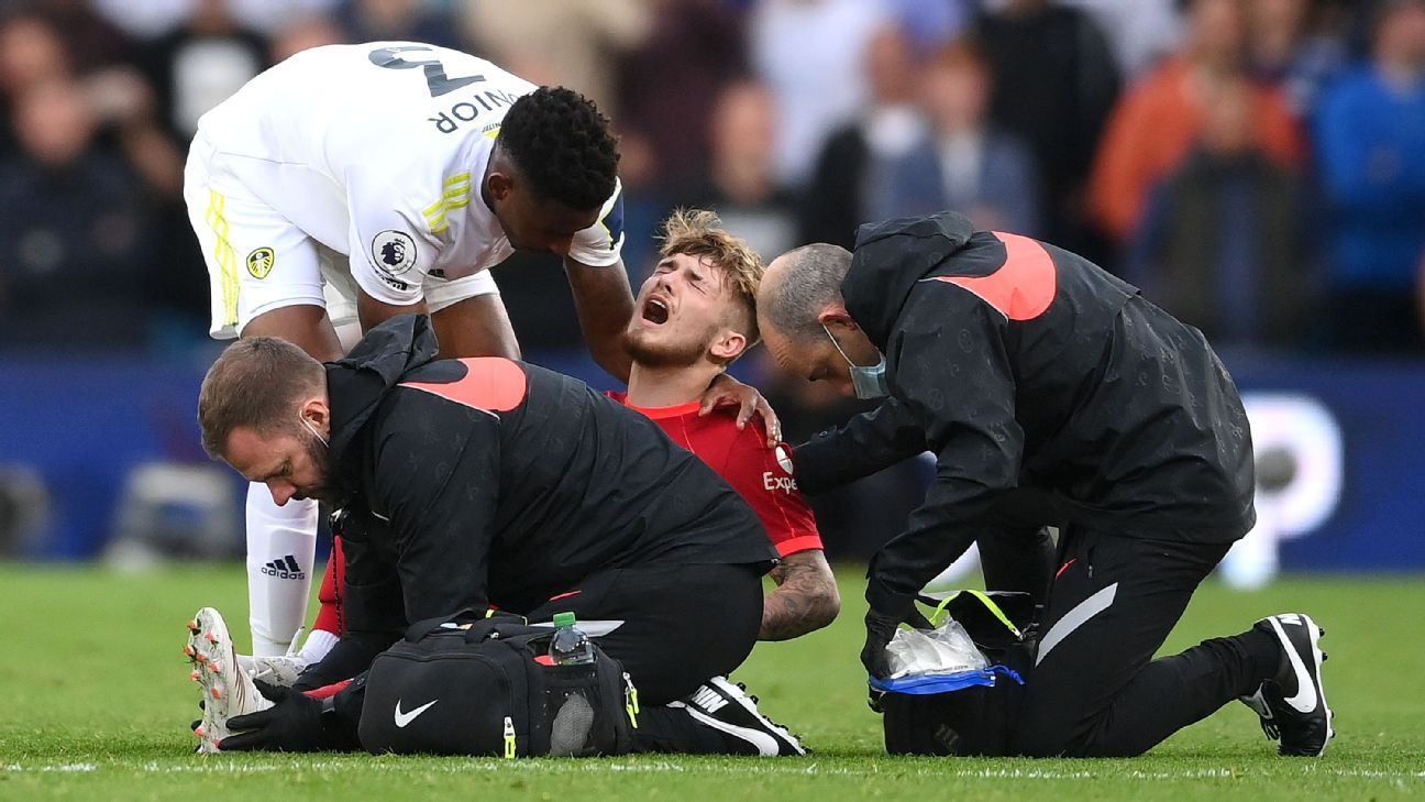 Liverpool's Elliott injured in dangerous challenge