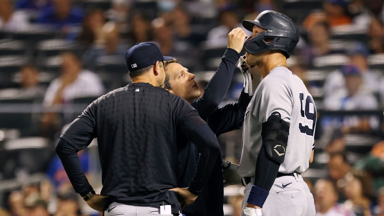 Aaron Judge exits Yankees-Mets games with dizziness