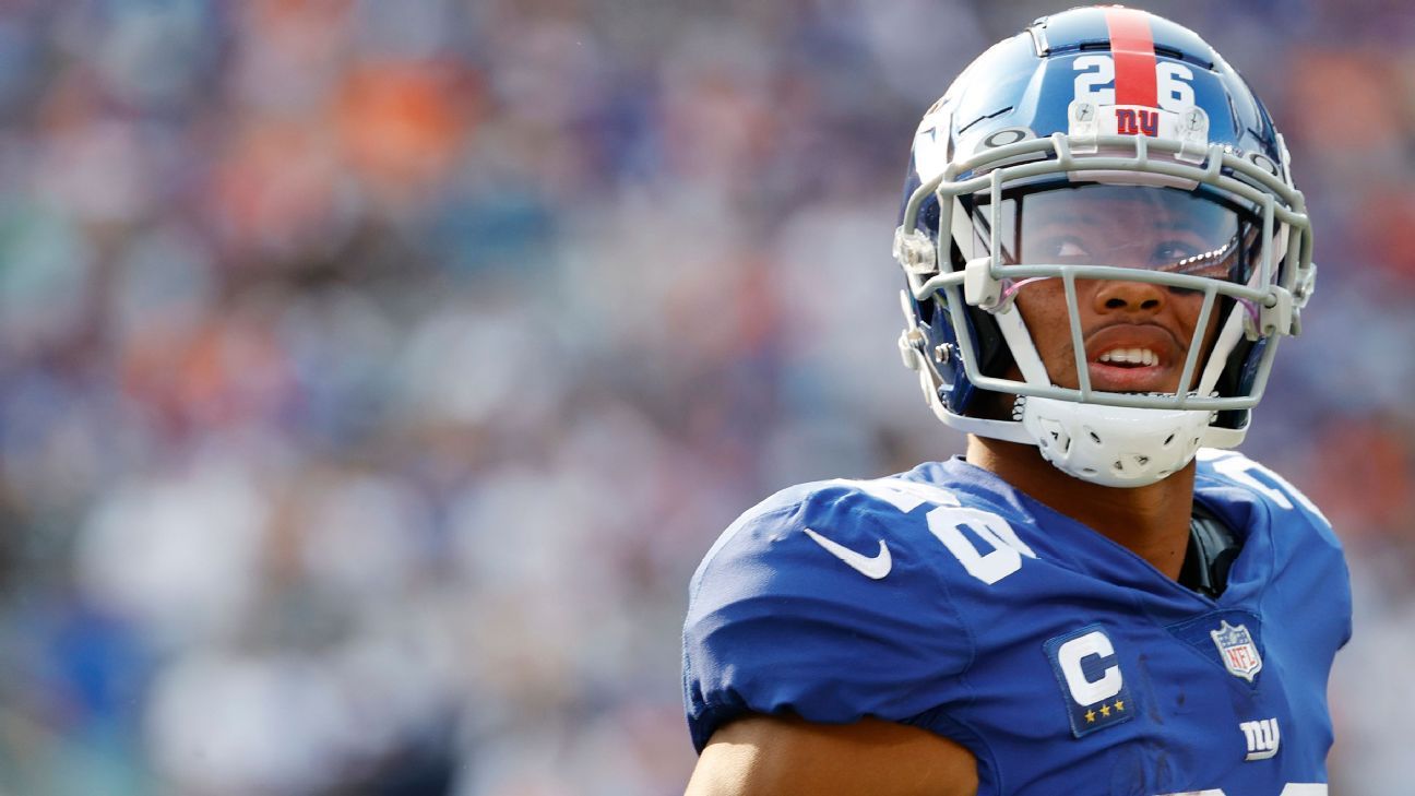 New York Giants rule Saquon Barkley, Kadarius Toney, Kenny Golladay out vs. Carolina Panthers