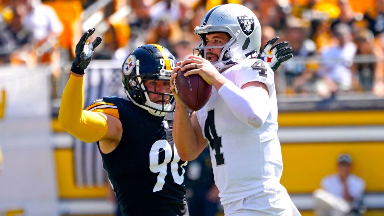 Pittsburgh Steelers’ T.J. Watt ruled out; Trai Turner ejected after spitting toward Raiders player – ESPN