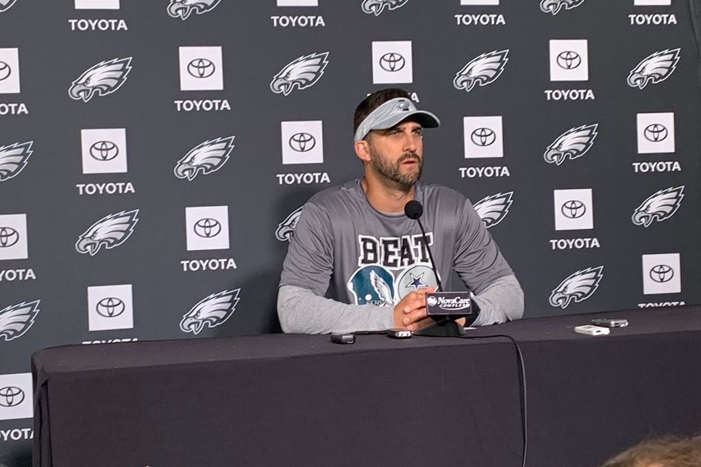 Philadelphia Eagles coach Nick Sirianni embraces Dallas Cowboys