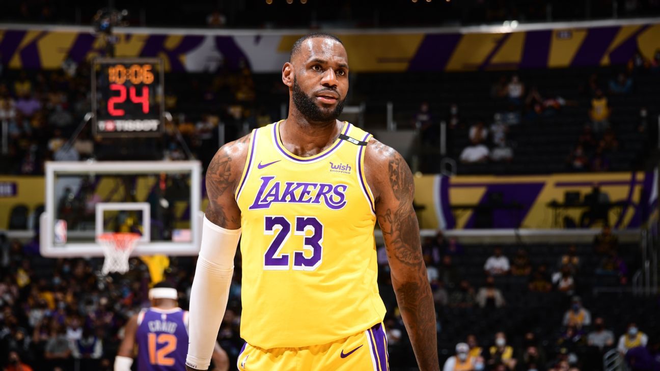 LeBron James says Los Angeles Lakers&#39; goal of winning title starts with staying healthy