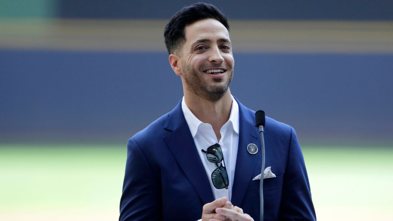 The Athletic on X: MLB outfielder Ryan Braun has announced his retirement  after 14 seasons. Braun during his Brewers tenure: ▫️ 6x All-Star ▫️ 2011  NL MVP ▫️ 2007 NL Rookie of