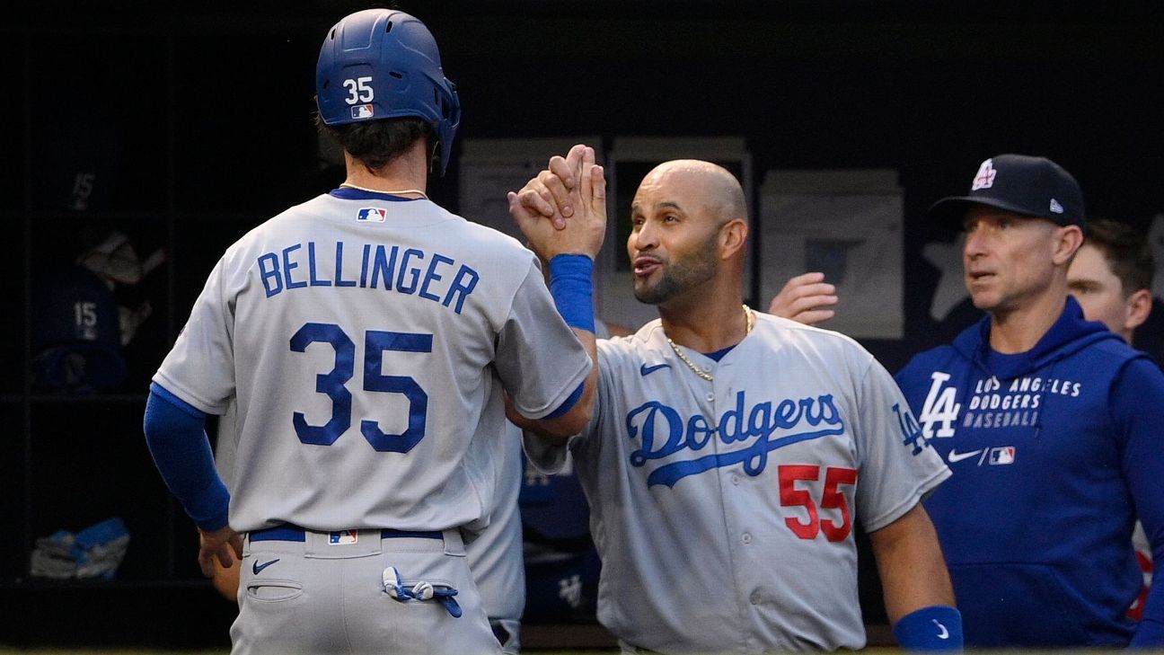 Albert Pujols, Cody Bellinger homers help Dodgers beat Angels 