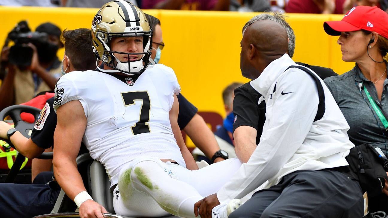 New Orleans Saints' Taysom Hill sustains concussion against Washington Football ..