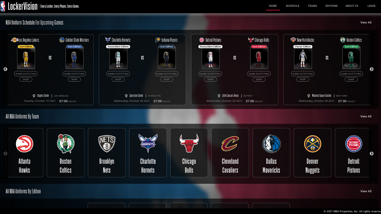 NBA website offers glimpse at uniform matchups throughout 2021-22 season