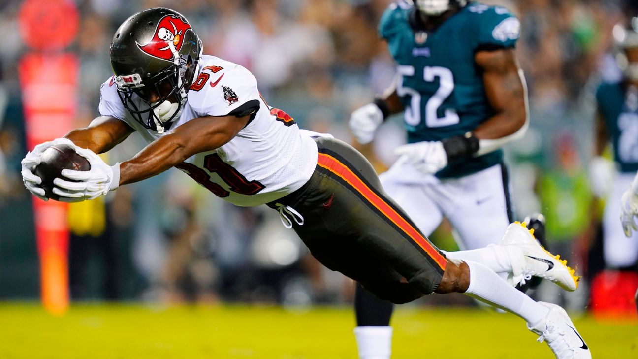 Tampa Bay Buccaneers wide receiver Antonio Brown ruled out of Sunday's game vs. ..