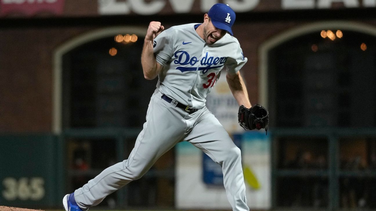 Max Scherzer, Los Angeles Dodgers finish off San Francisco Giants in Game 5 thri..