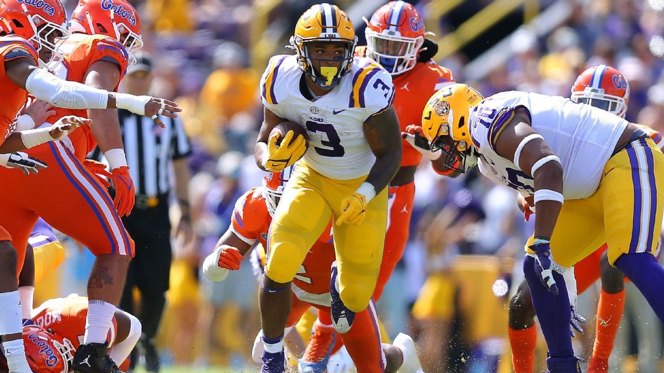 Tyrion Davis-Price rushes for LSU record 287 yards in win over Florida as Ed Orgeron says his team 'came to fight today'
