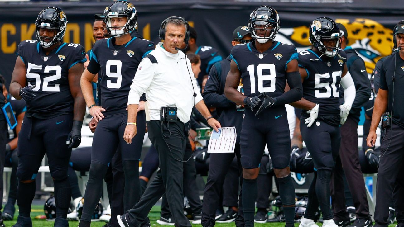 Urban Meyer says Jacksonville Jaguars' emotional locker room after win in London..