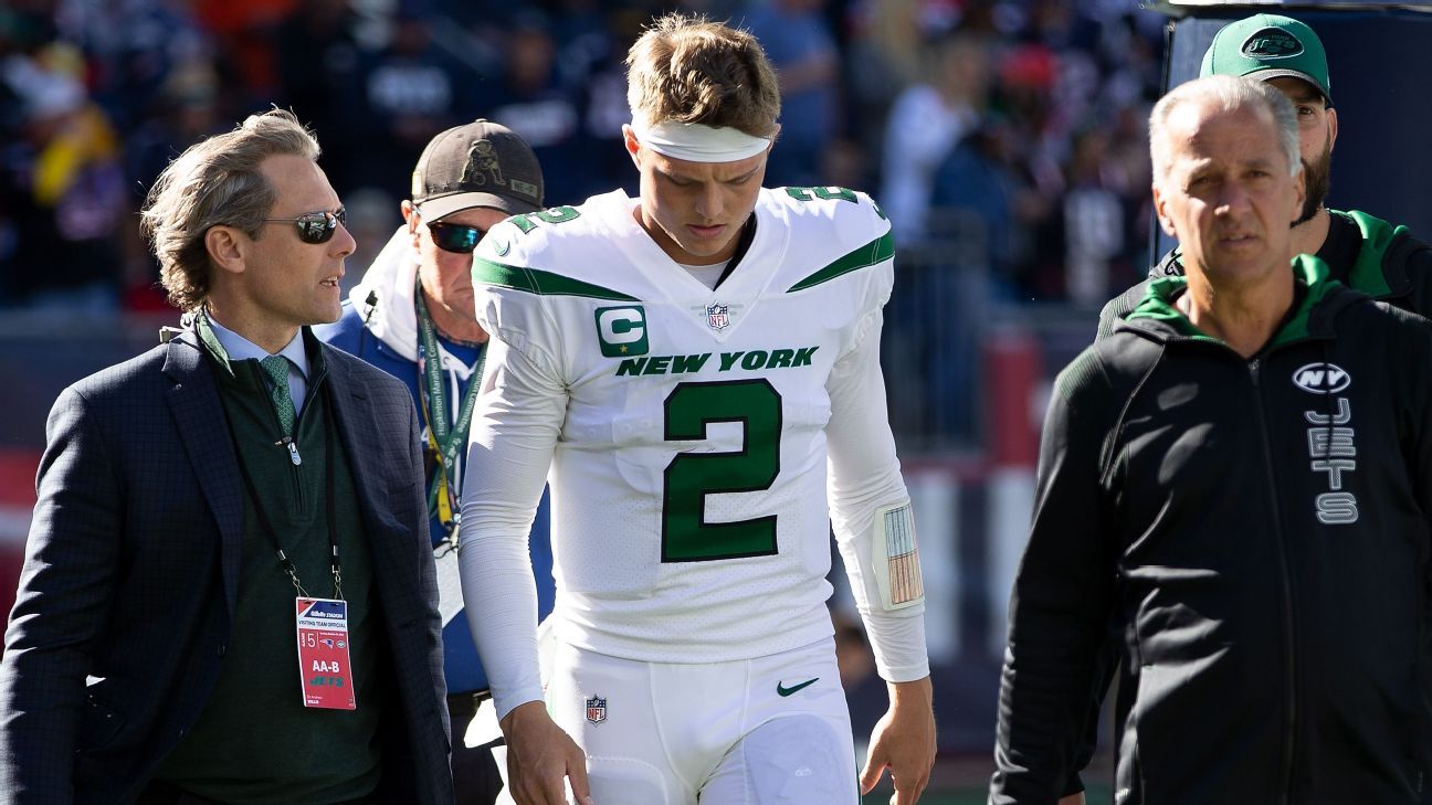 New York Jets QB Zach Wilson has sprained PCL, to miss 2-4 weeks, source says