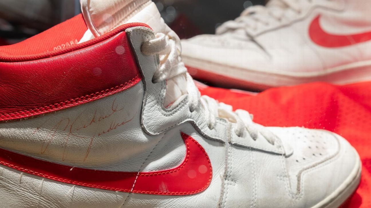 Michael Jordan game-worn rookie sneakers sell for record $1.47M