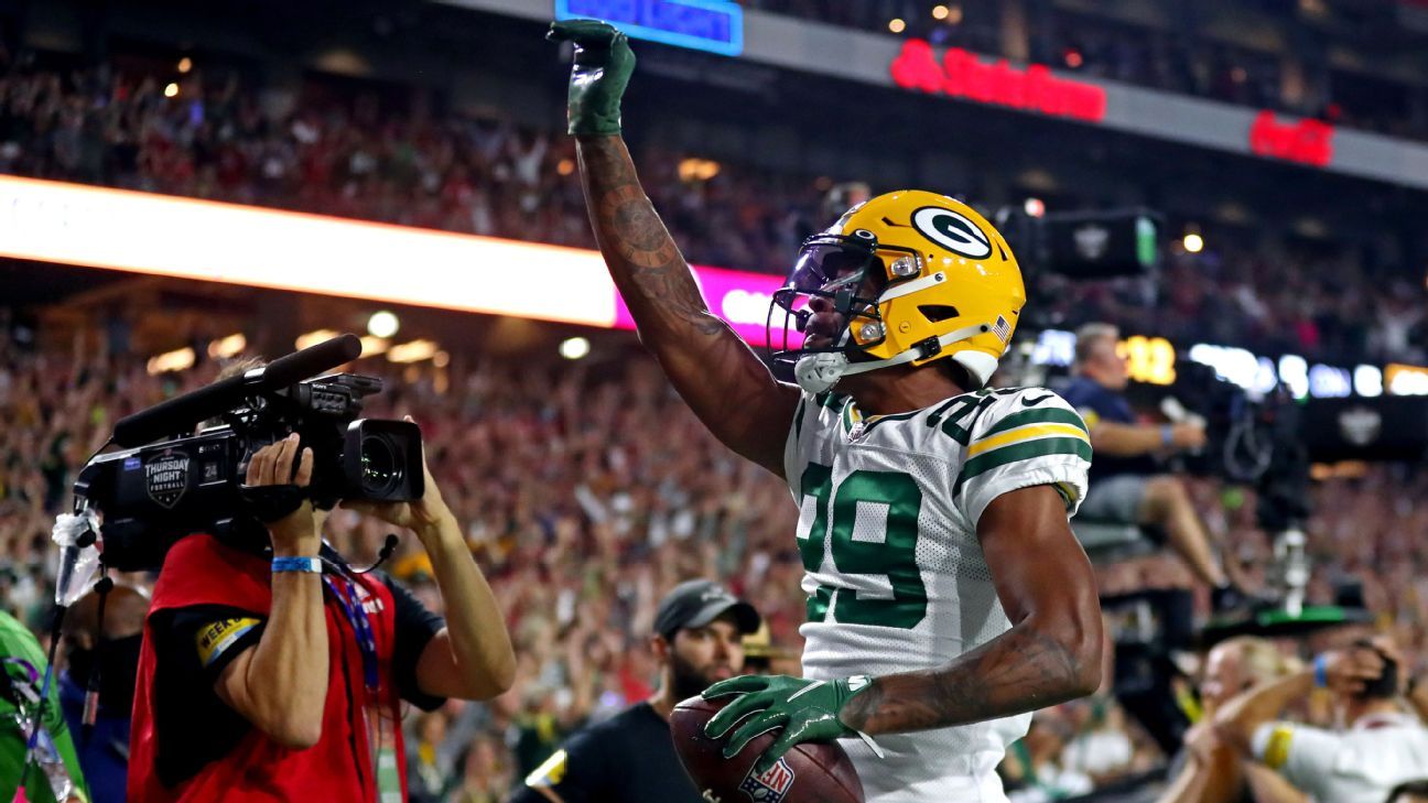 Green Bay Packers' Rasul Douglas savors game-saving INT vs. ex-team Cardinals