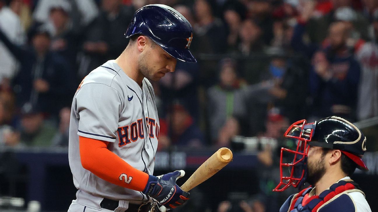 Houston Astros strand 11, rue missed chances as they face elimination in World Series