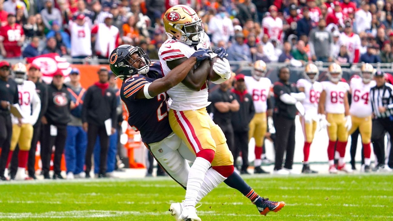 49ers' Deebo Samuel explodes through Bears' defense for electric 83-yard catch-a..