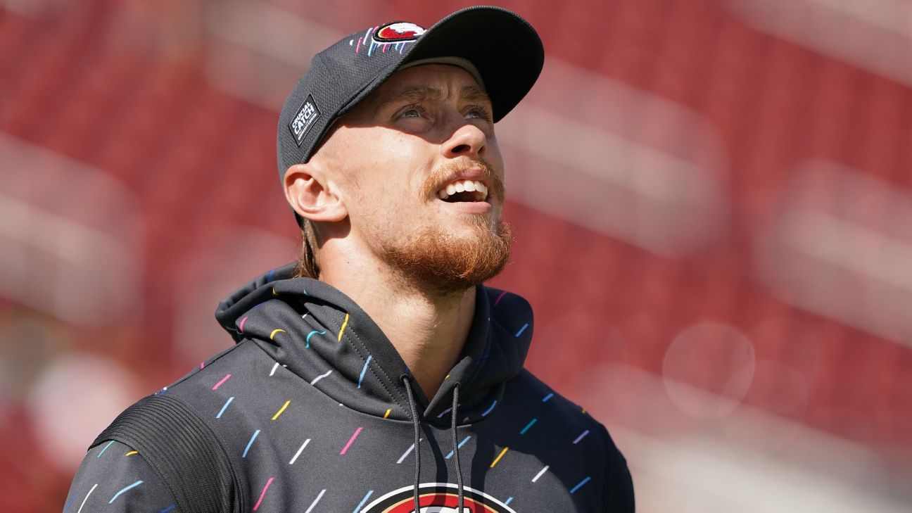 San Francisco 49ers tight end George Kittle 'pretty happy' to be making season d..