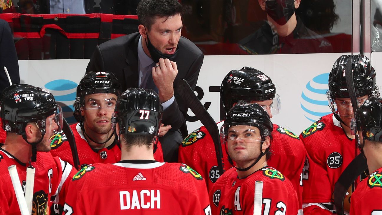 Struggling Chicago Blackhawks fire coach Jeremy Colliton; Derek King promoted, n..