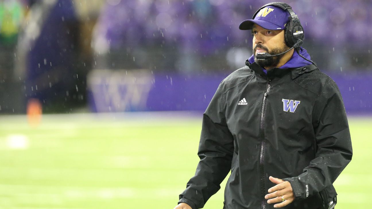 Washington Huskies football coach Jimmy Lake receives 1-game suspension for role..