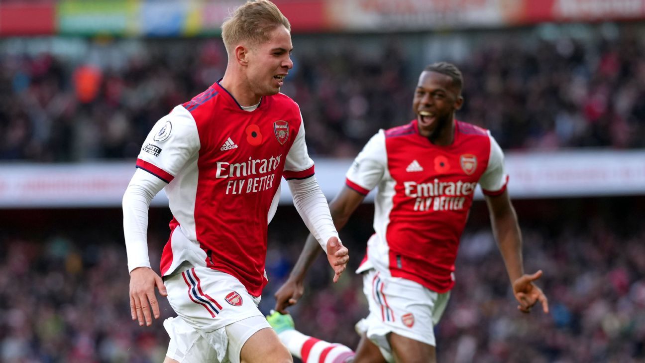 Smith Rowe stars, Aubameyang disappoints in narrow Arsenal win