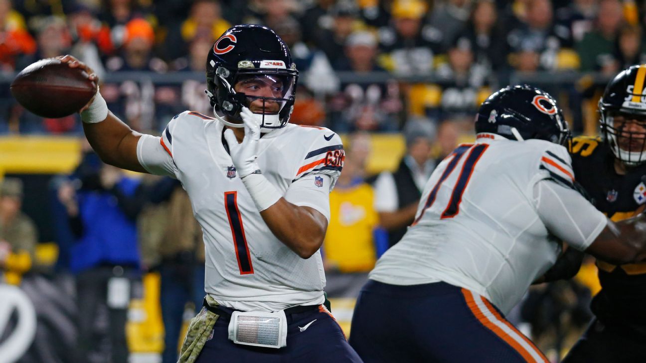 Chicago Bears' Justin Fields cleared, will start at QB vs. Green Bay Packers