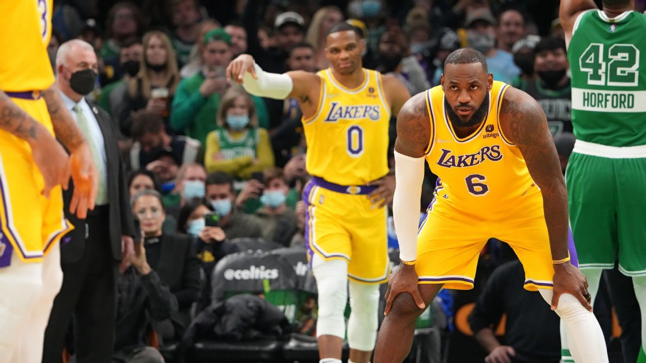 O Lakers caiu abaixo de 0,500 com o retorno de LeBron James após lesão