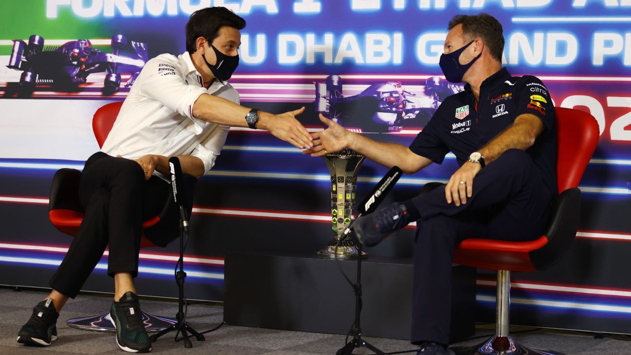 Calm before the storm: Wolff and Horner shake hands before title ...