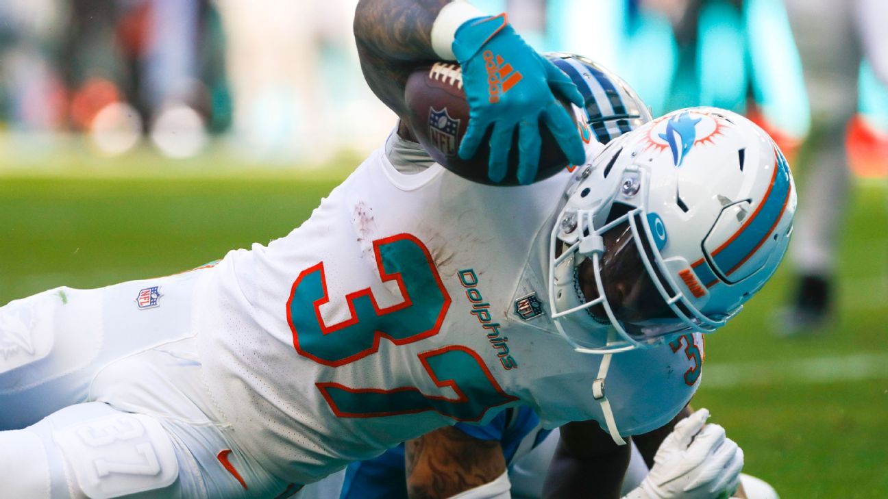 Miami Dolphins, back from bye, now have three RBs on COVID-19 list