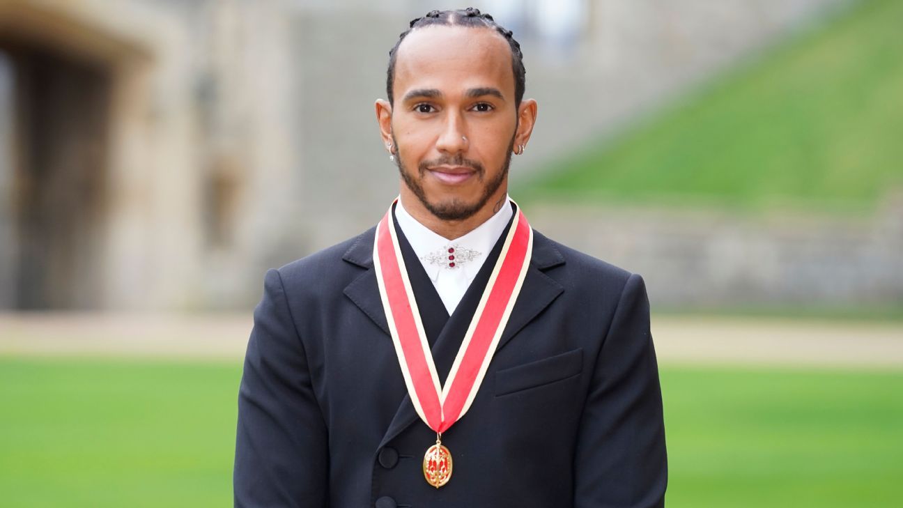 Sir Lewis Hamilton receives knighthood at Windsor Castle