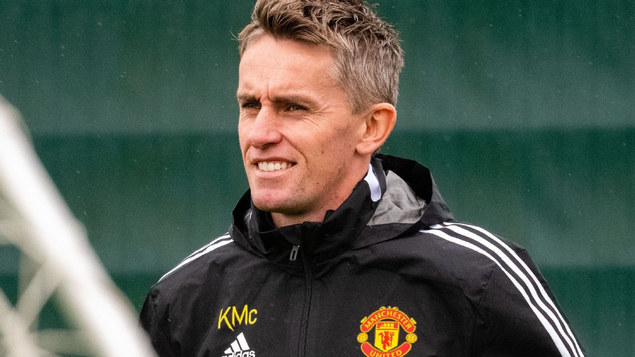 Manchester United firstteam coach Kieran McKenna takes over at League