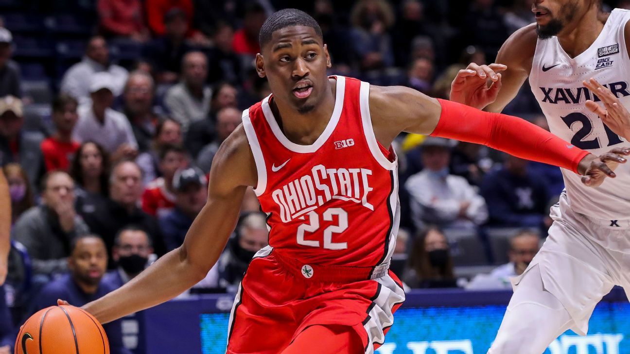 Ohio State guard Malaki Branham hears name called in 2022 NBA draft