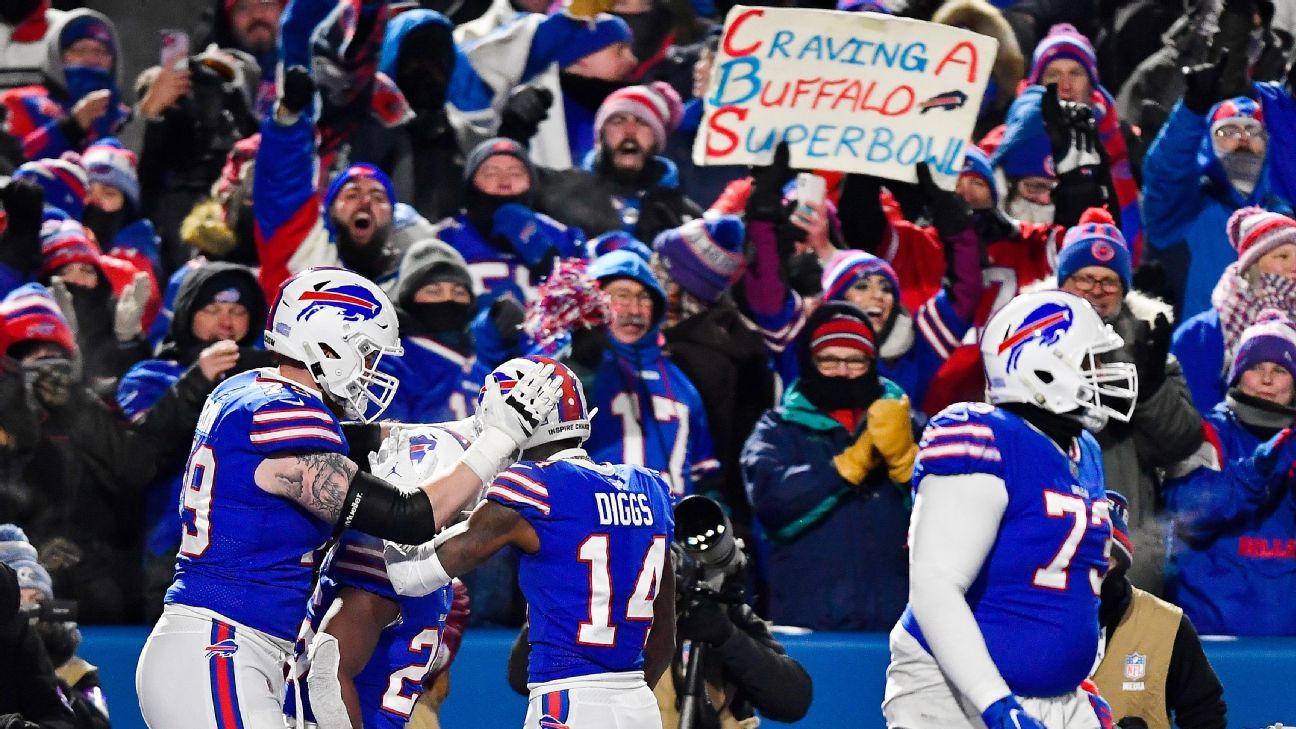Buffalo Bills make playoff history with 7 touchdown drives in blowout win vs. Ne..