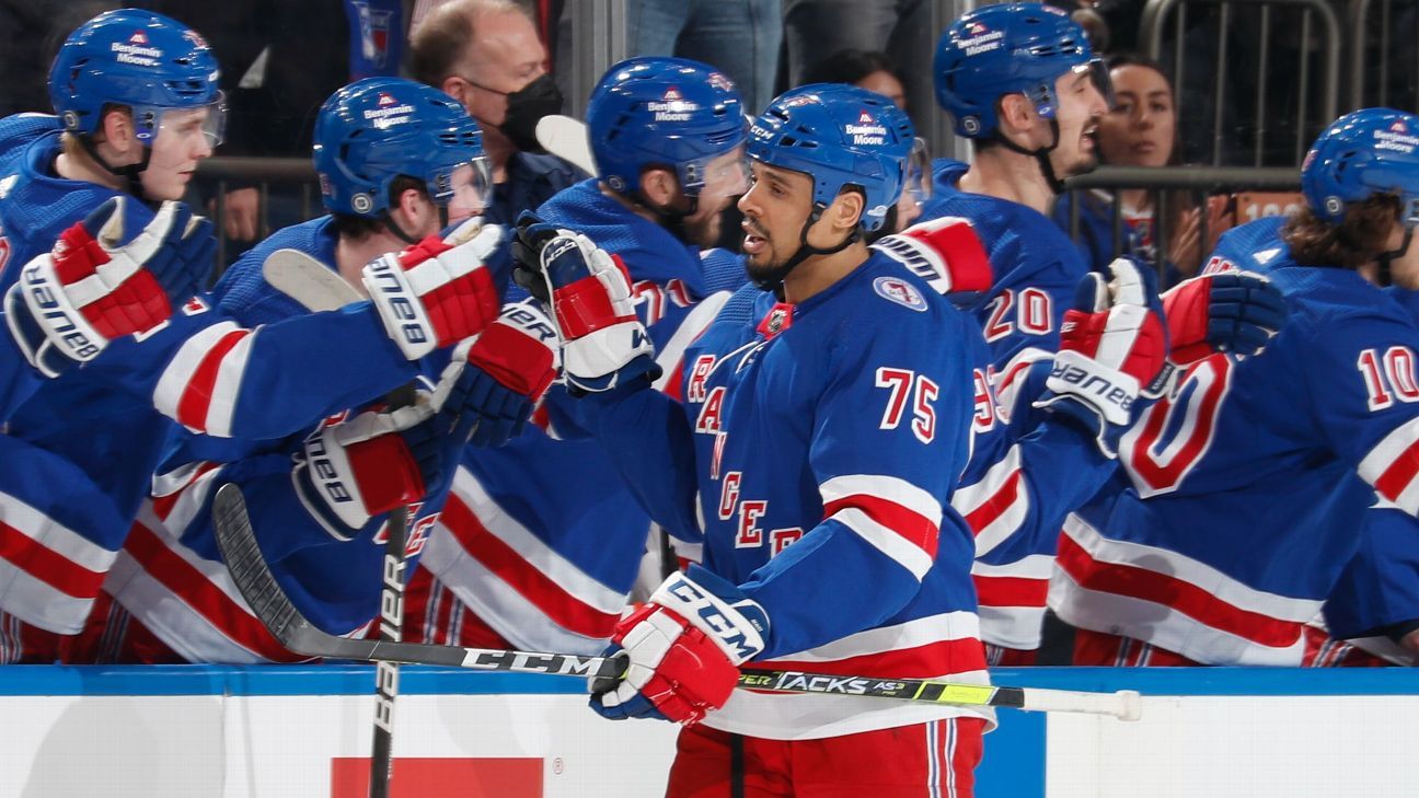 Ryan Reaves, New York Rangers, 'proving to the league that we're a contender,' t..
