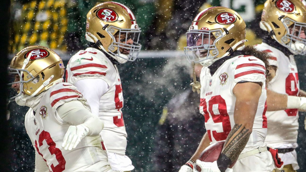 Bunt bloccato dalla partita di dadi dei 49ers con Packers alla fine del quarto quarto