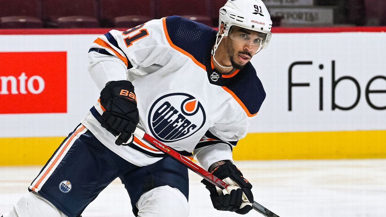 Evander Kane scores in debut, helps Edmonton Oilers 'keep our foot on the  gas' in 7-2 victory - ESPN