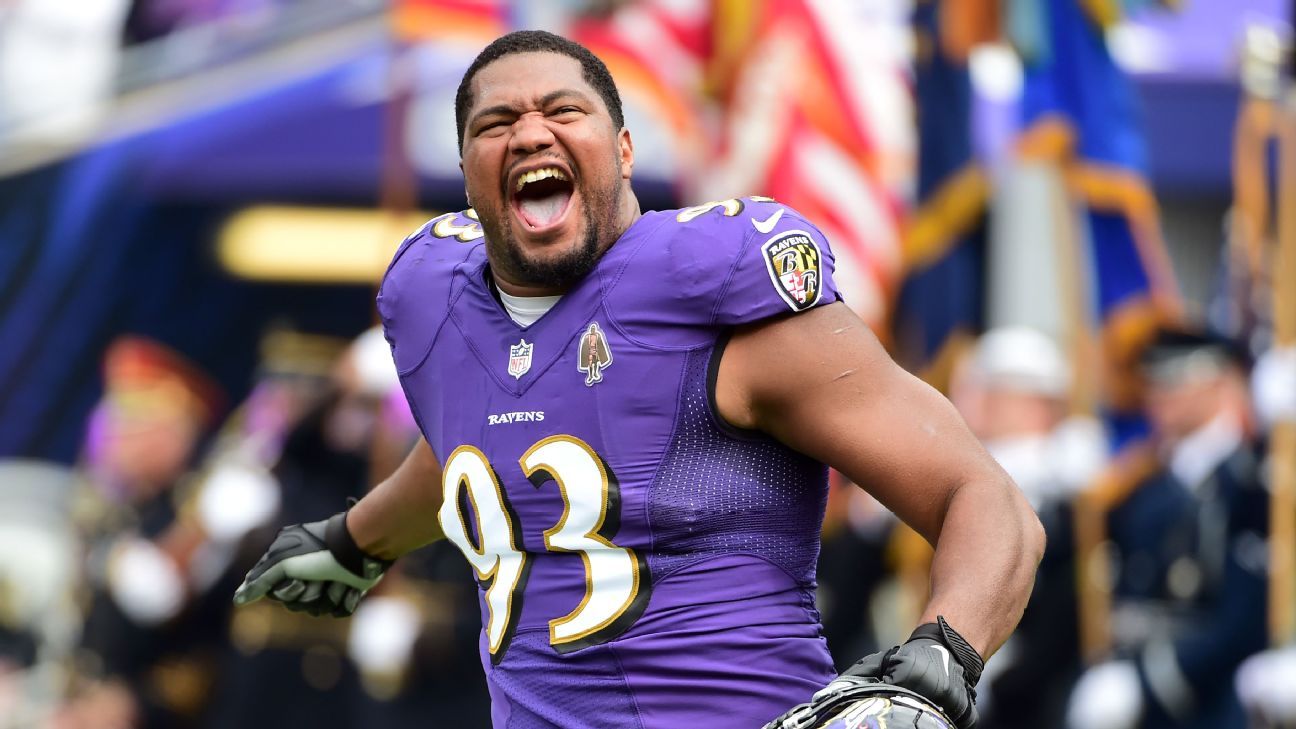 Fill in blank: Calais Campbell is ____ #calaiscampbell #ravens #baltim