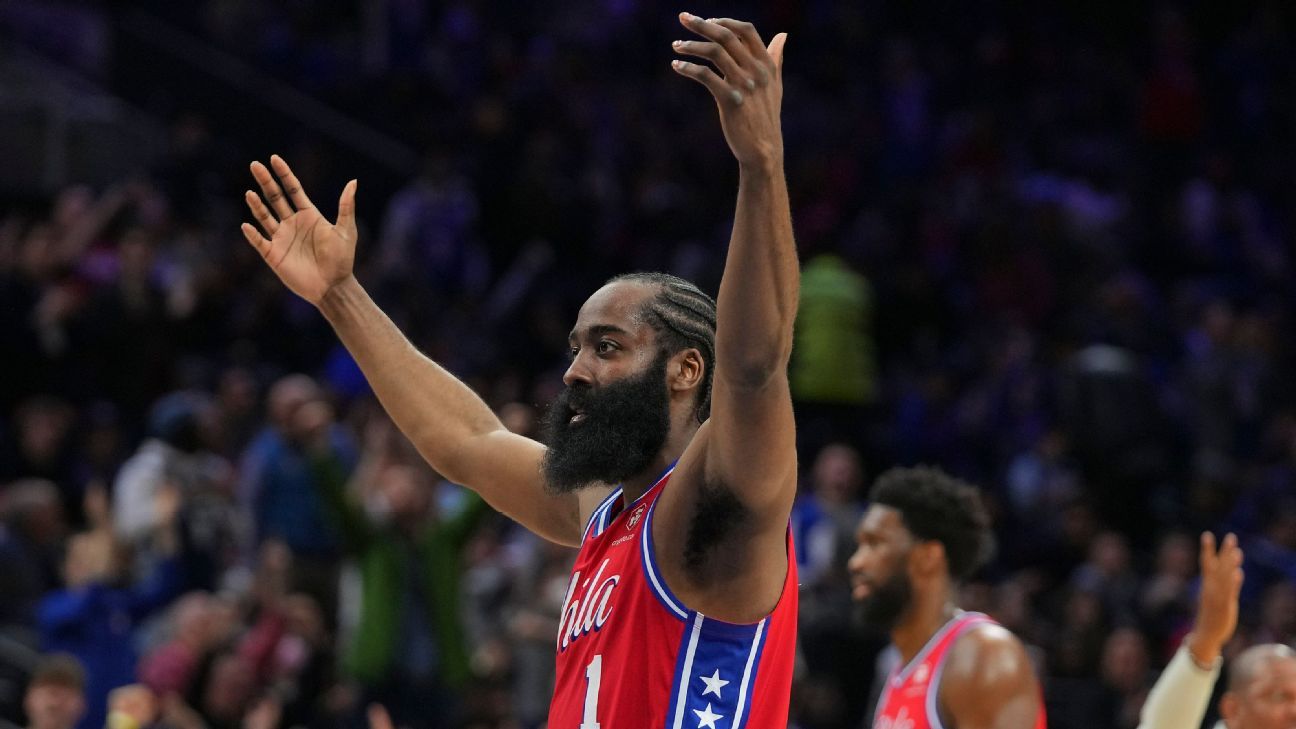 Slowed by hamstring, Harden to make Sixers debut Feb 25