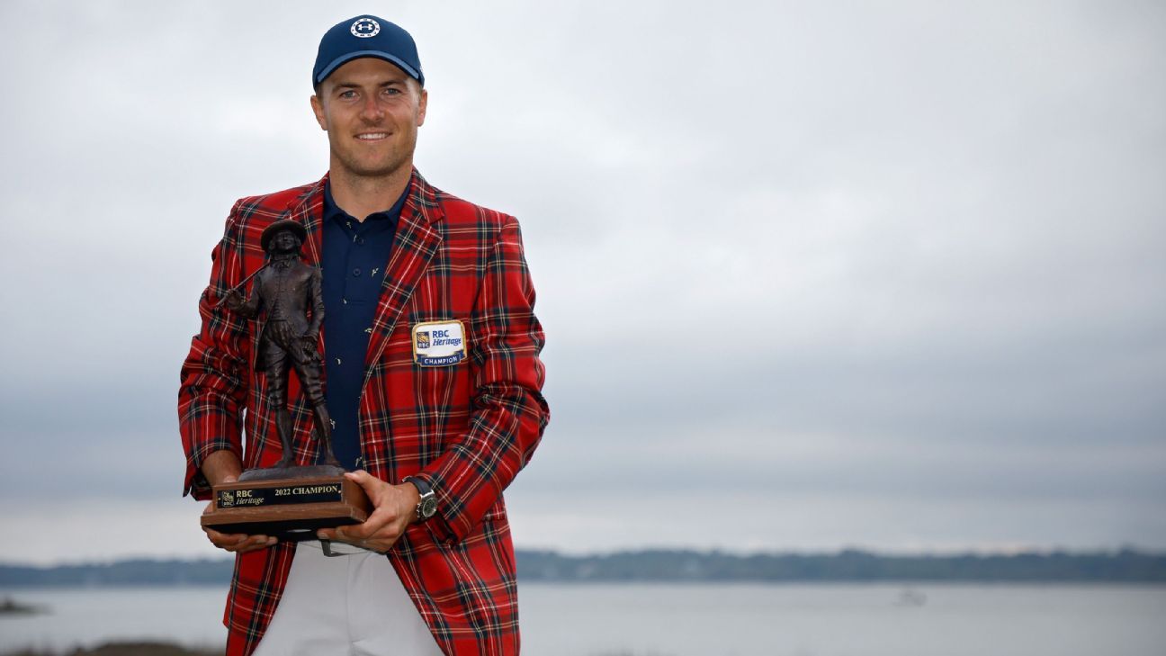 Jordan Spieth wins RBC Heritage in playoff for second straight Easter Sunday tit..