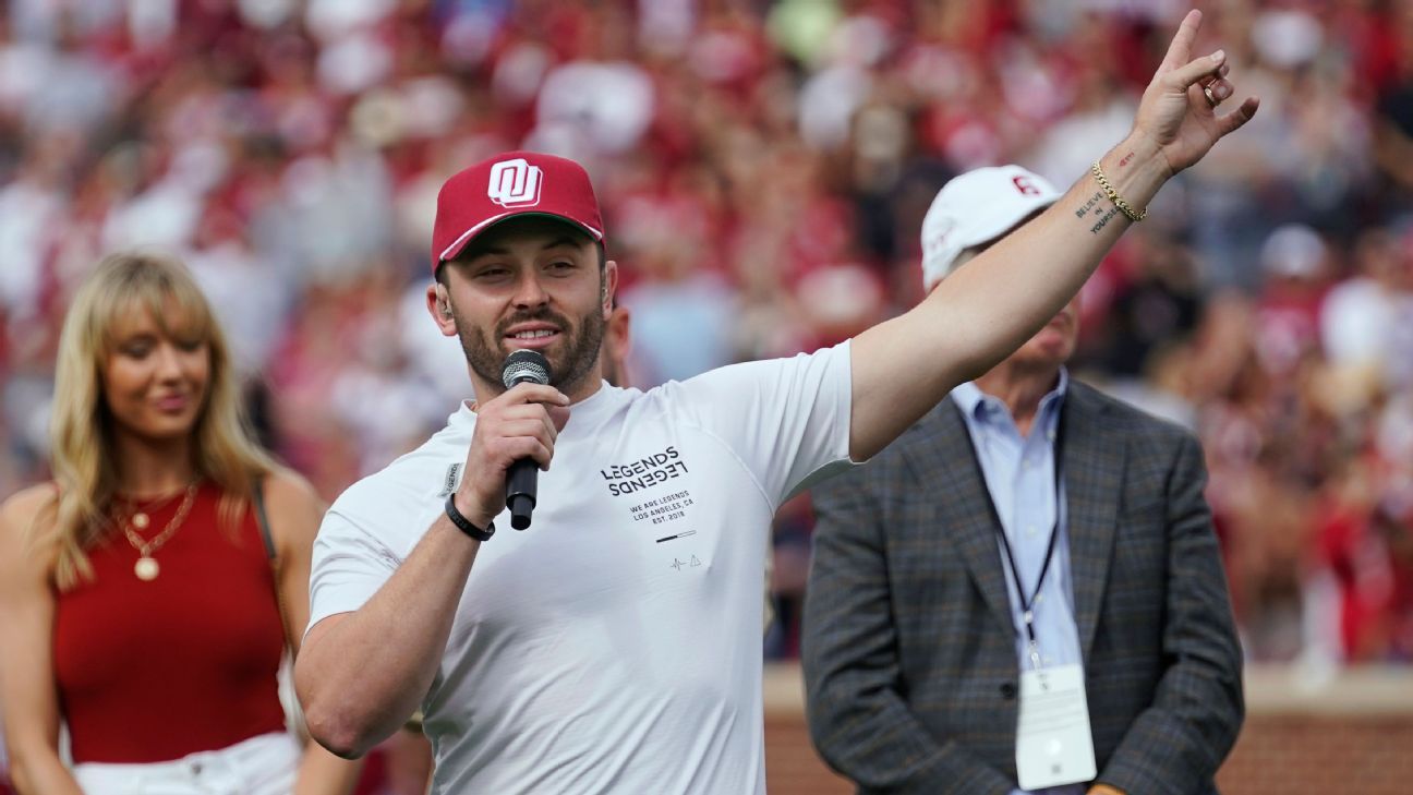 Baker Mayfield's Heisman statue unveiled at Oklahoma spring game