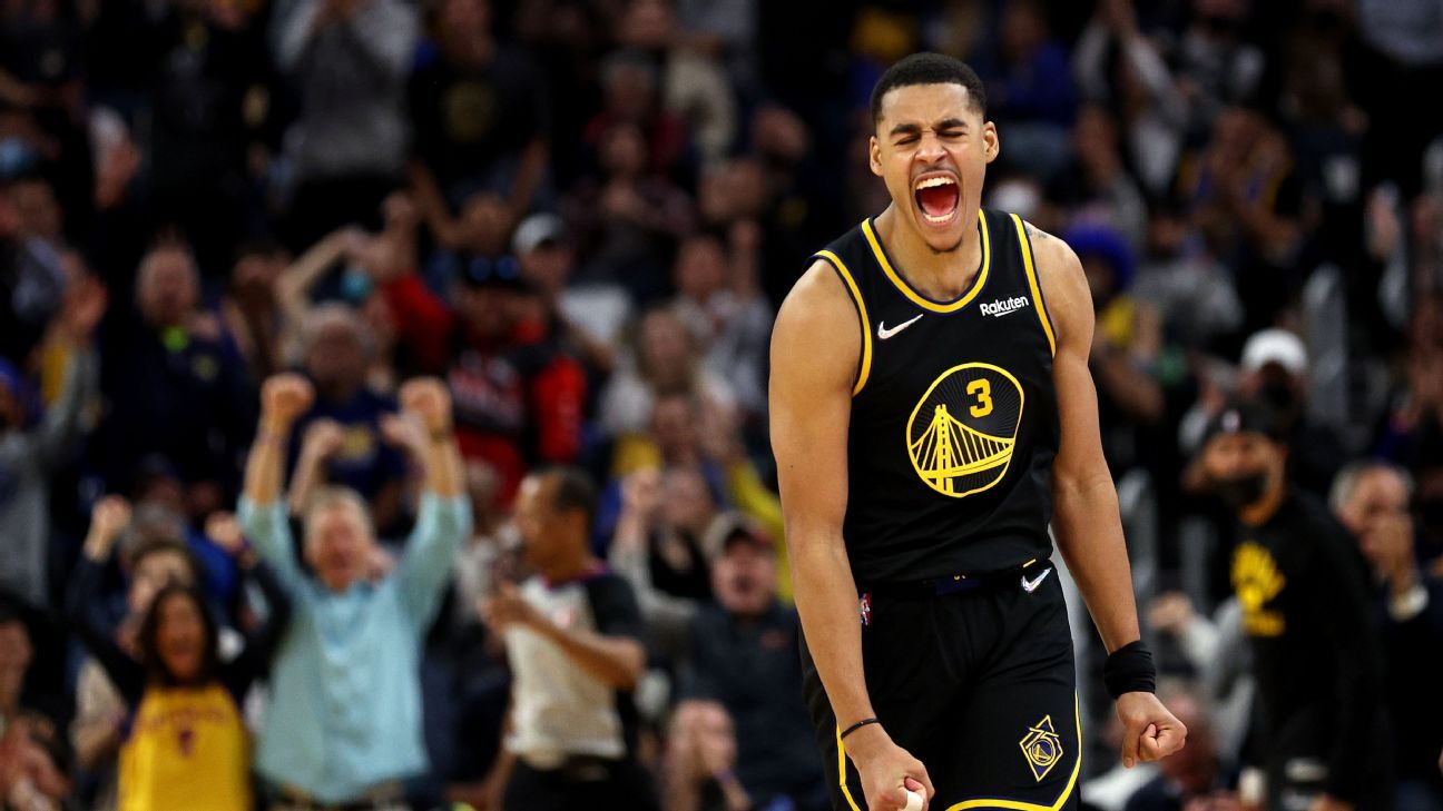 Jordan Poole wears Klay Thompson T-shirt before Game 6