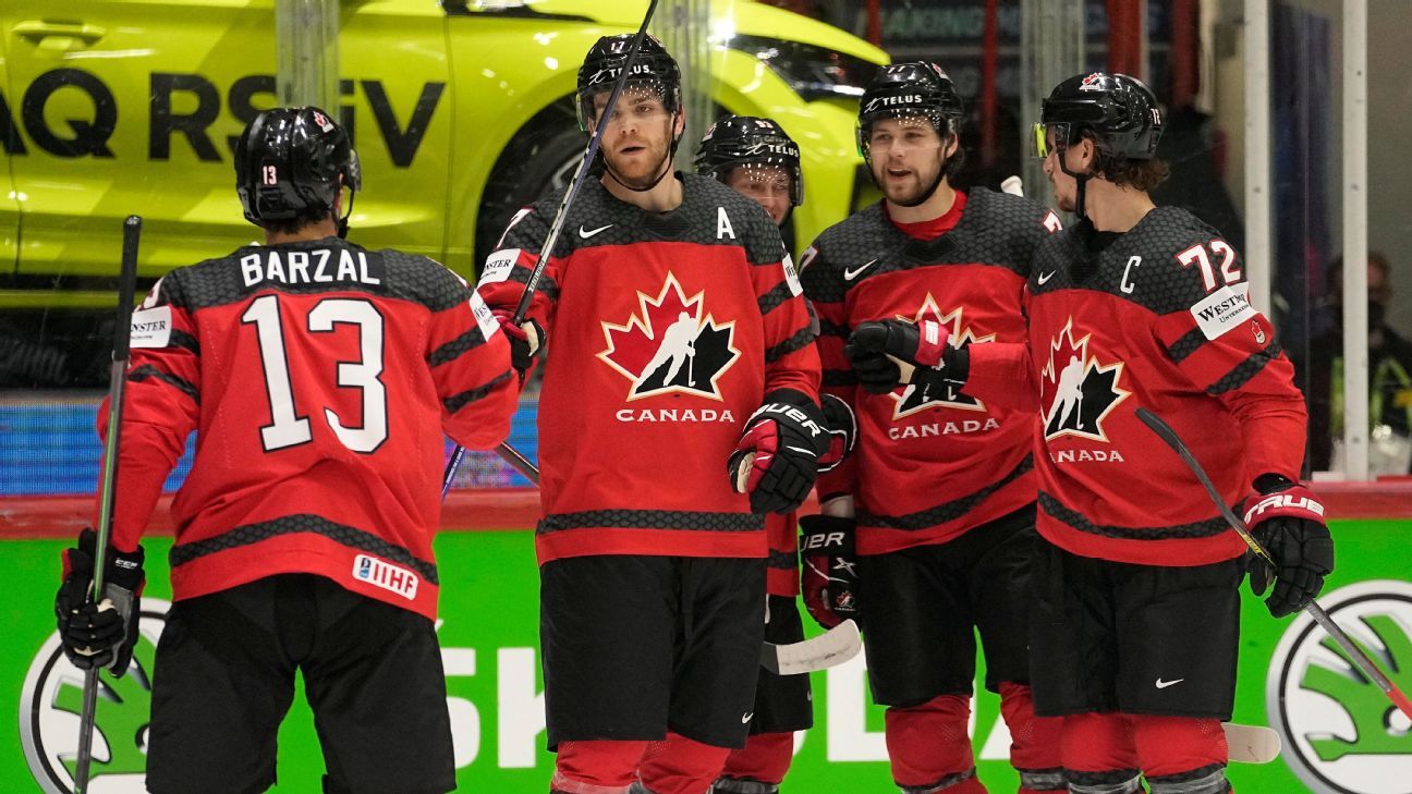 Canada stays perfect at world hockey championships, U.S. beats Britain ...