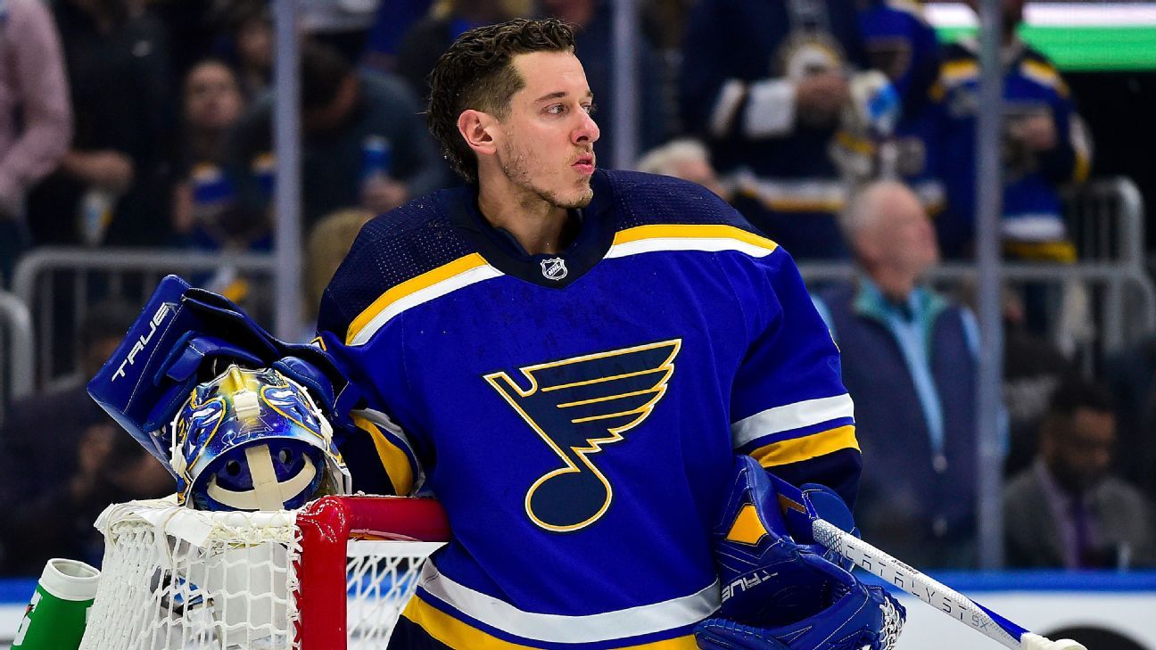 Blues' Jordan Binnington to sit out 2 games for Wild scuffle - ESPN