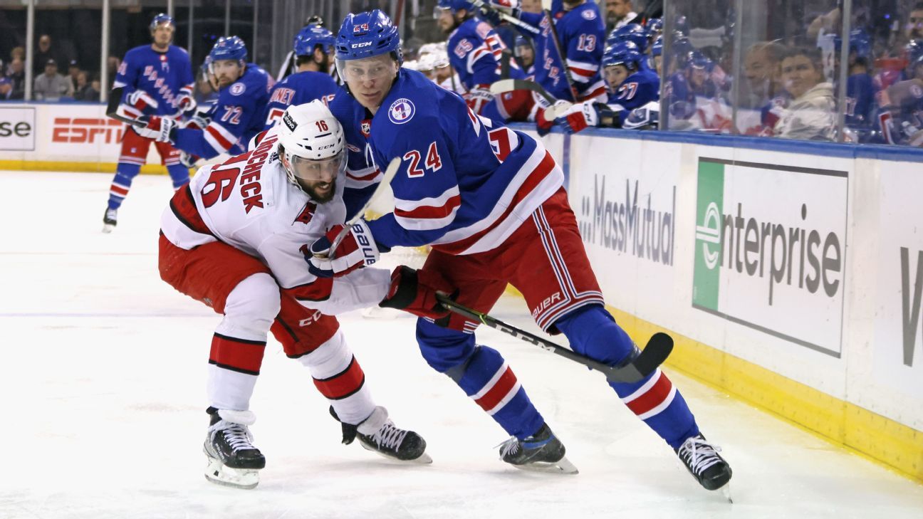 Carolina Hurricanes vs. New York Rangers Game-Used Puck from Game