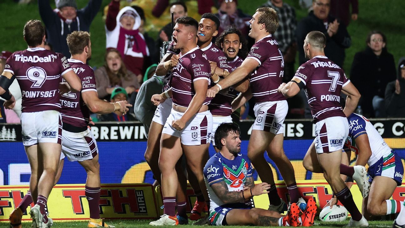 NRL Manly Sea Eagles beat NZ Warriors in one-sided clash - ESPN