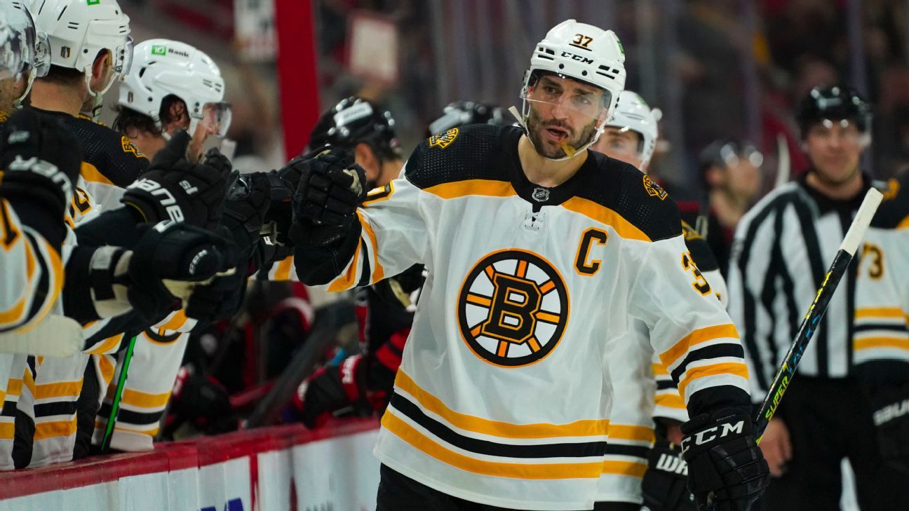 Boston Bruins bring back captain Patrice Bergeron, David Krejci