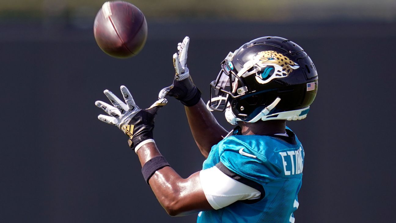 Jacksonville Jaguars defensive end Dawuane Smoot covers a play against the  San Francisco 49ers during the second half of an NFL football game, Sunday,  Nov. 21, 2021, in Jacksonville, Fla. (AP Photo/Matt