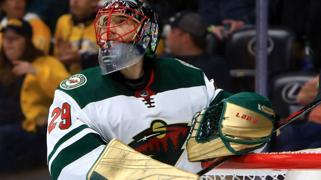 Marc-Andre Fleury of the Minnesota Wild makes a save against the  Fotografía de noticias - Getty Images